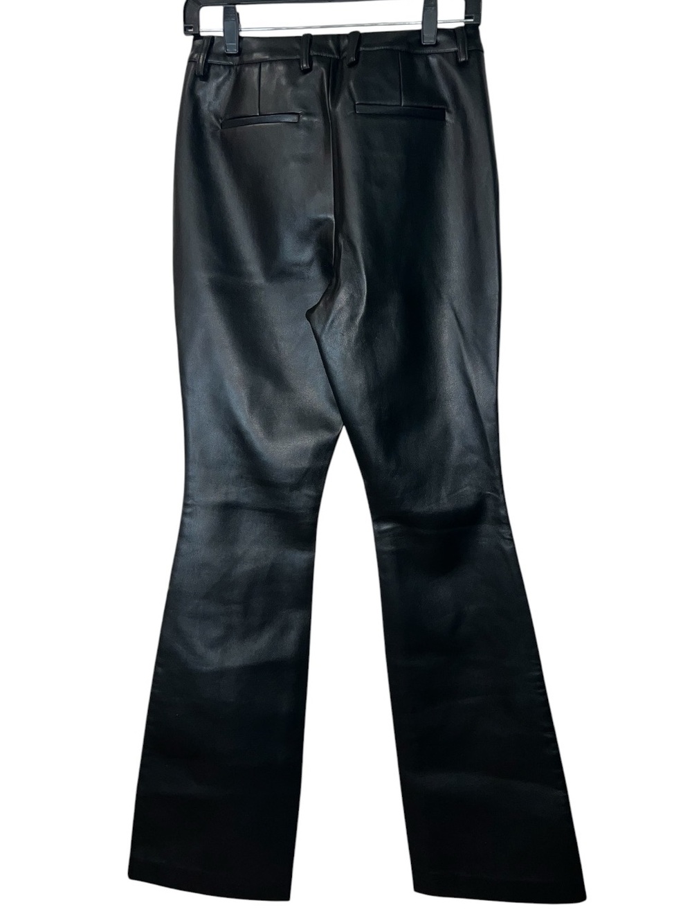 SER.O.YA Ronja Vegan Leather Trouser Black Flare Pants 4621-14 Size 2 NWT - Picture 10 of 16